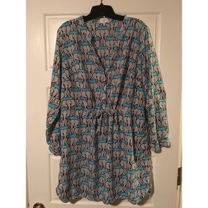 Crown & Ivy elephant print blouse dress